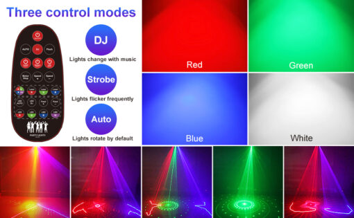 5 eye 3in1 Beam Pattern Disco DJ Dance Party Light