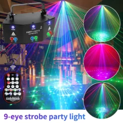 Dance the Night Away with the 9 Eyes Laser Disco Beam Dance Party Light