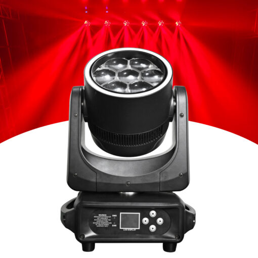 7x40W RGBW 4in1 LED Mini Bee Eye Zoom Wash Moving Head Light