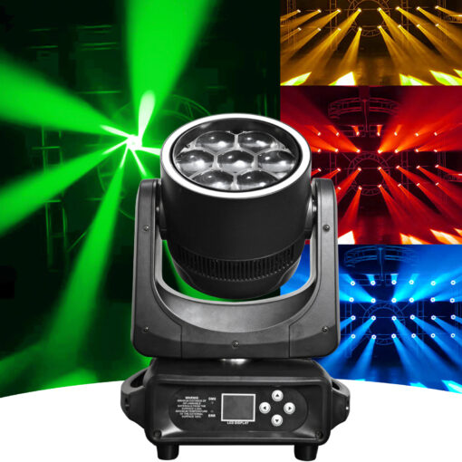 7x40W RGBW 4in1 LED Mini Bee Eye Zoom Wash Moving Head Light
