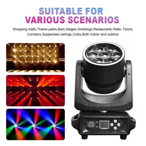 7x40W RGBW 4in1 LED Mini Bee Eye Zoom Wash Moving Head Light