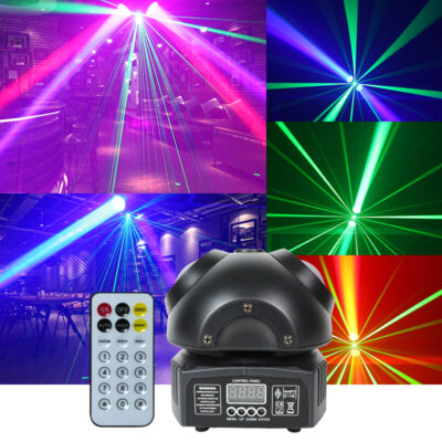 Flashback Events DJ Lights 36W Beetle Baby Beam Party Lights 360 Degree Rotating Moving head Stage Light with Remote DMX control for Bars Clubs KTV Festivals Christmas Halloween Birthday House Rave Parties