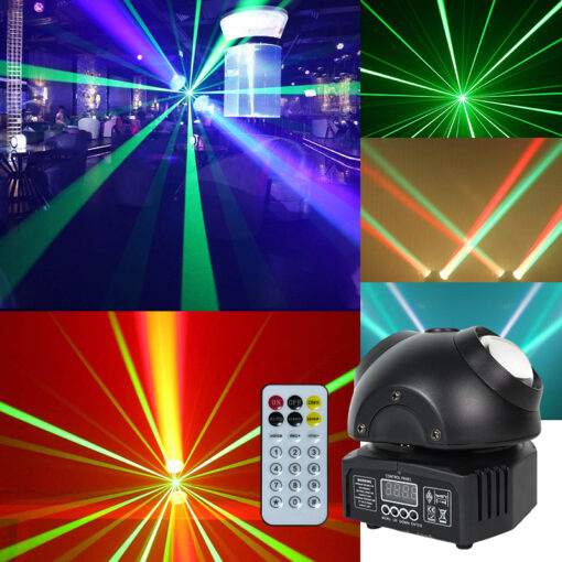 Flashback Events DJ Lights 36W Beetle Baby Beam Party Lights 360 Degree Rotating Moving head Stage Light with Remote DMX control for Bars Clubs KTV Festivals Christmas Halloween Birthday House Rave Parties