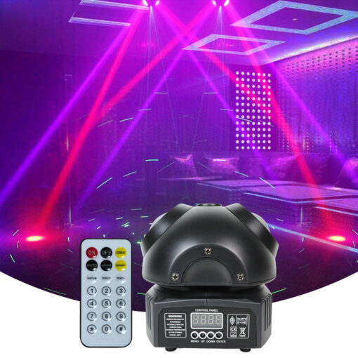 Flashback Events DJ Lights 36W Beetle Baby Beam Party Lights 360 Degree Rotating Moving head Stage Light with Remote DMX control for Bars Clubs KTV Festivals Christmas Halloween Birthday House Rave Parties