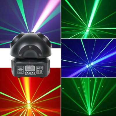 Flashback Events DJ Lights 36W Beetle Baby Beam Party Lights 360 Degree Rotating Moving head Stage Light with Remote DMX control for Bars Clubs KTV Festivals Christmas Halloween Birthday House Rave Parties