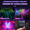 Flashback Events DJ Lights 30W Beetle Baby Laser Party Lights 360 Degree Rotating Moving head Stage Light with Remote DMX control for Bars Clubs KTV Festivals Christmas Halloween Birthday House Rave Parties