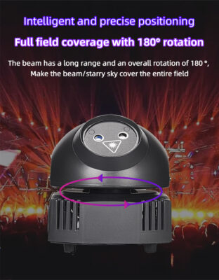 Flashback Events DJ Lights 30W Beetle Baby Laser Party Lights 360 Degree Rotating Moving head Stage Light with Remote DMX control for Bars Clubs KTV Festivals Christmas Halloween Birthday House Rave Parties