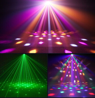 Flashback Events DJ Lights 36W Beetle Baby Rich Magic Disco Ball Party Lights 360 Degree Rotating Moving head Remote DMX control for Bars Clubs Christmas Halloween Birthday House Rave Parties