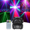 Flashback Events DJ Lights 36W Beetle Baby Rich Magic Disco Ball Party Lights 360 Degree Rotating Moving head Remote DMX control for Bars Clubs Christmas Halloween Birthday House Rave Parties