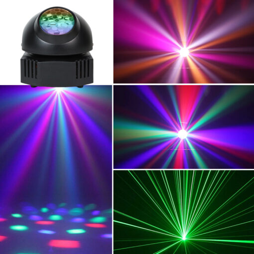 Flashback Events DJ Lights 36W Beetle Baby Rich Magic Disco Ball Party Lights 360 Degree Rotating Moving head Remote DMX control for Bars Clubs Christmas Halloween Birthday House Rave Parties