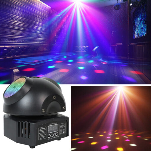 Flashback Events DJ Lights 36W Beetle Baby Rich Magic Disco Ball Party Lights 360 Degree Rotating Moving head Remote DMX control for Bars Clubs Christmas Halloween Birthday House Rave Parties