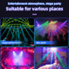 Flashback Events DJ Lights 36W Beetle Baby Rich Magic Disco Ball Party Lights 360 Degree Rotating Moving head Remote DMX control for Bars Clubs Christmas Halloween Birthday House Rave Parties