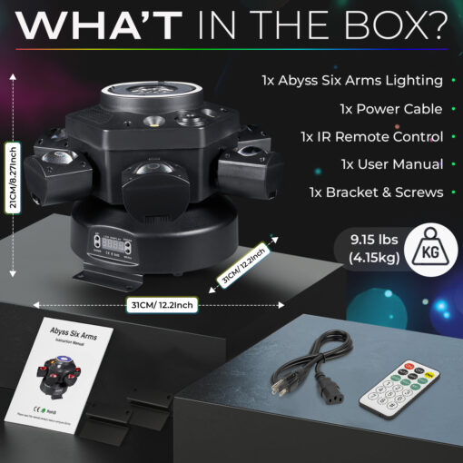 6 arm dj light