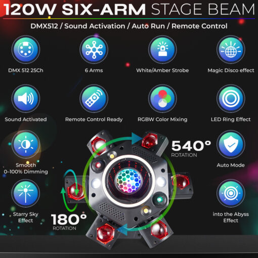 6 arm dj light