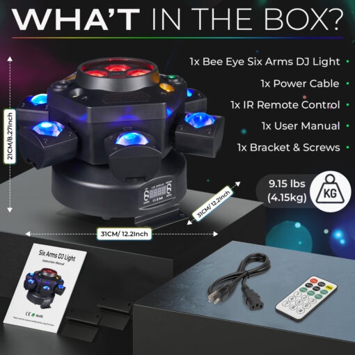 DJ Party Light 150W Six Arms Beam Bee Eye Moving Head King Kong DJ Light