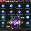 DJ Party Light 150W Six Arms Beam Bee Eye Moving Head King Kong DJ Light