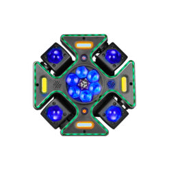 DJ Party Light 120W 4 Arm Angel DJ Light with LED Light Strip Moving Head RGBW Bee Eye LED Red Green Starry Sky Dynamic Effects for Stage KTV Weddings Festivals Raves Clubs Bars Durable Design