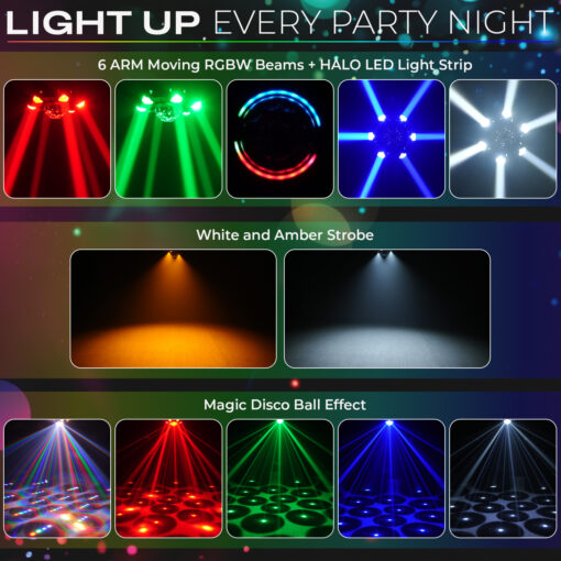 Stage and wedding DJ light beams lasers strobe effects