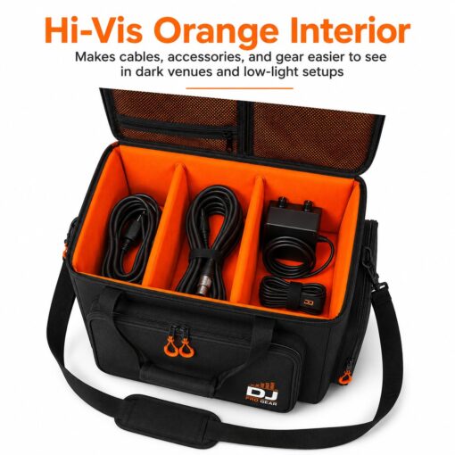 Flashback Events DJ gear bag with adjustable dividers