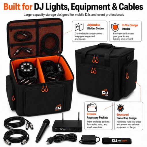 Flashback Events DJ gear bag with adjustable dividers