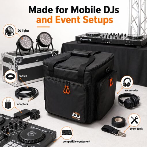 Flashback Events DJ gear bag with adjustable dividers